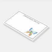 Persoonlijk frame regenboog vlinder Post-it notiti Post-it® Notes (Schuin)