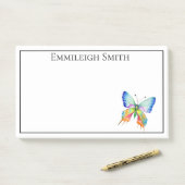 Persoonlijk frame regenboog vlinder Post-it notiti Post-it® Notes (Op bureau)