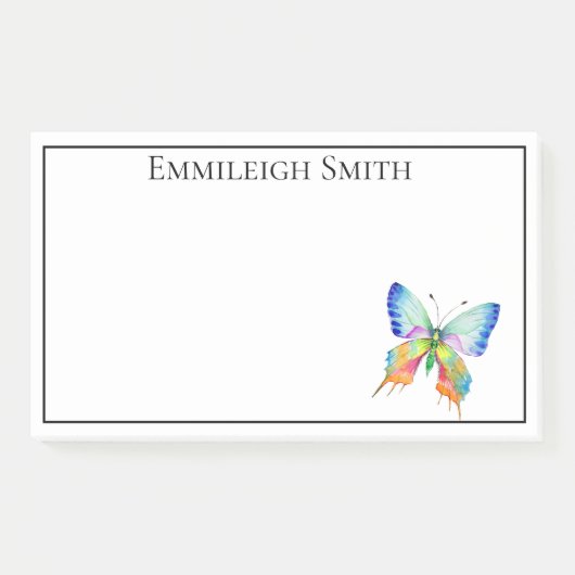 Persoonlijk frame regenboog vlinder Post-it notiti Post-it® Notes (Voorkant)