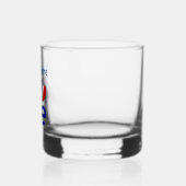 Persoonlijk Franse Blauwe LIEFDE Hart Vlag Whisky Glas (Links)