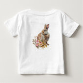 Persoonlijk Franse vintage konijn met rozen  (Achterkant)