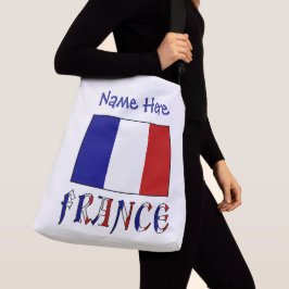 Persoonlijk Franse vlag blauw Crossbody Tas