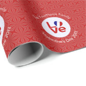 Persoonlijk Franse Vlag Rode Letter LOVE Cadeaupapier (Rol Hoek)