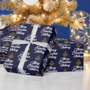 Persoonlijk Freemason Masonic Vierkant Kerstmis Cadeaupapier