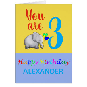Persoonlijk Fun Baby Elephant 3rd Birthday Poem