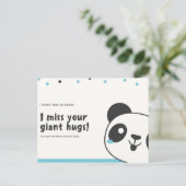 Persoonlijk - Funny Blue Panda Briefkaart (Staand voorkant)