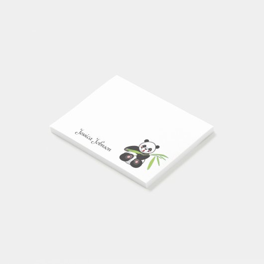Persoonlijk Funny Fat Panda-blocnote Post-it® Notes (Schuin)