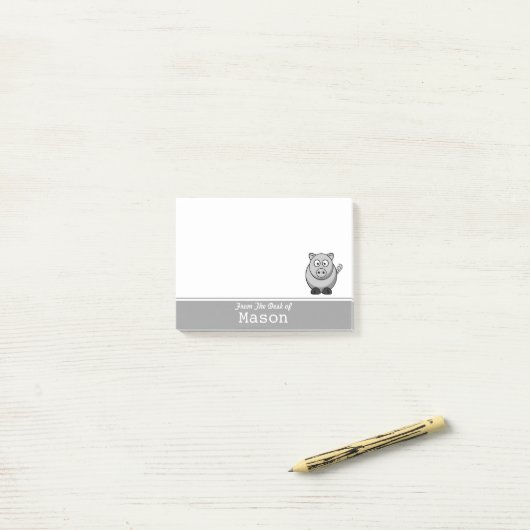 Persoonlijk Funny Fat Pig Post-it® Notes (Op bureau)