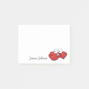 Persoonlijk Funny Fat Red Crab-blocnote Post-it® Notes