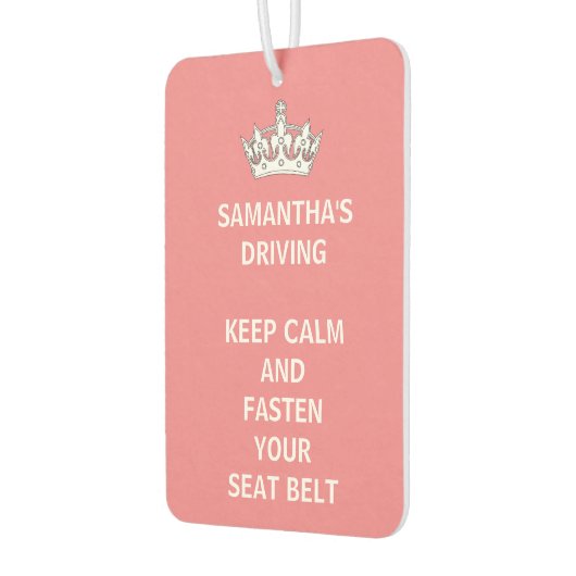 Persoonlijk Funny Girly houdt Calm Roze Rijden Luchtverfrisser (Links)