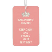 Persoonlijk Funny Girly houdt Calm Roze Rijden Luchtverfrisser (Achterkant)