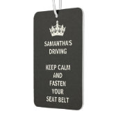 Persoonlijk Funny Girly Keep Calm Black Luchtverfrisser (Links)