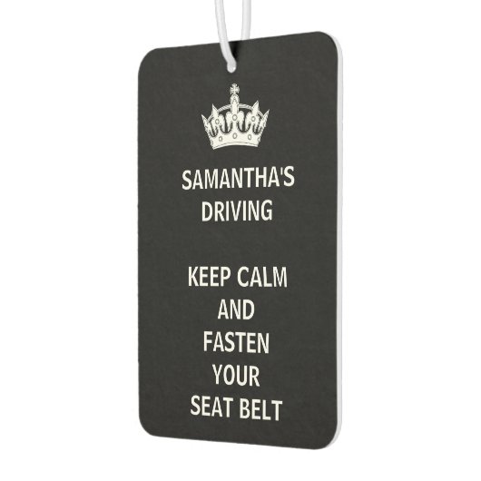 Persoonlijk Funny Girly Keep Calm Black Luchtverfrisser (Links)