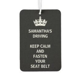 Persoonlijk Funny Girly Keep Calm Black Luchtverfrisser