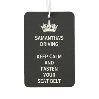 Persoonlijk Funny Girly Keep Calm Black Luchtverfrisser