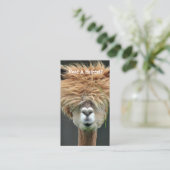 Persoonlijk Funny Llama Hair Stylist Salon Visitekaartje (Staand voorkant)