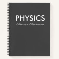 Persoonlijk fysica grafiekpapier zwart en wit