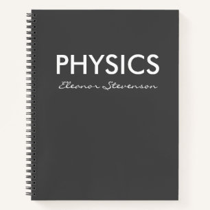 Persoonlijk fysica grafiekpapier zwart en wit notitieboek