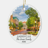 Persoonlijk Gainesville-sieraad, Op maat Florida Keramisch Ornament (Links)