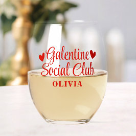 Persoonlijk Galentine's-feestcadeau voor haar Wijnglas Zonder Voet