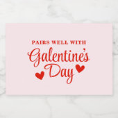 Persoonlijk Galentine's-feestfavoriet cadeau voor  Sparkling Wijnetiket (Enkel label)