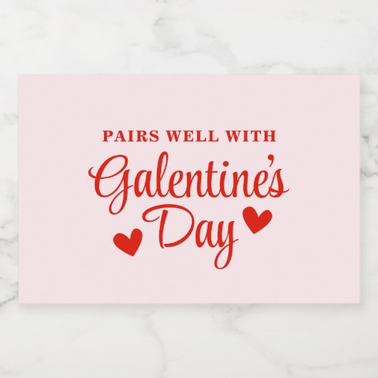 Persoonlijk Galentine's-feestfavoriet cadeau voor  Sparkling Wijnetiket (Enkel label)