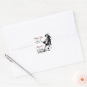 Persoonlijk galoping Paard Dank u wel Vierkante Sticker (Envelop)