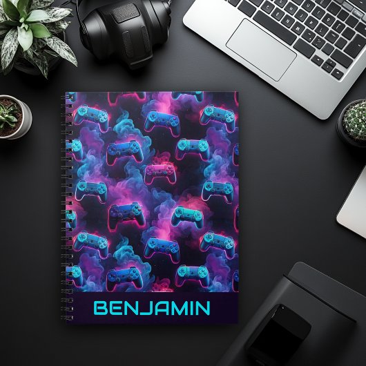 Persoonlijk Gaming Controller Notitieboek voor Jon