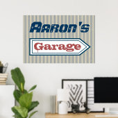 Persoonlijk garagebord kunstposter decoratie (Thuiskantoor)