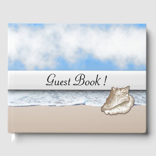 Persoonlijk gastboek met strandthema gastenboek (Voorkant)
