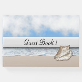 Persoonlijk gastenboek met strandthema