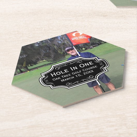 Persoonlijk gat in één Golffoto en -stations Kartonnen Onderzetters (Schuin)