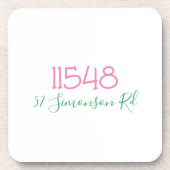 Persoonlijk geadresseerd met postcode en straatnaa bier onderzetter (Voorkant)