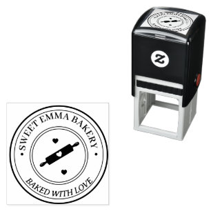 Persoonlijk Gebakken Bakkerijlogo op maatgemaakte Zelfinktende Stempel