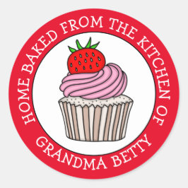 Persoonlijk Gebakken door Ronde Sticker