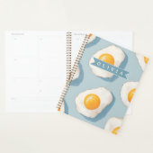 Persoonlijk Gebakken Ei Patroon Pret Blauw Grappig Planner (Display)