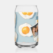 Persoonlijk Gebakken Eipatroon Pret Blauw Grappig Blikvorm Glas (Rechts)