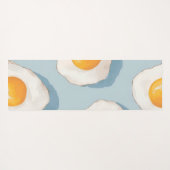 Persoonlijk Gebakken Eipatroon Pret Blauw Grappig Yogamat (Achterkant (horizontaal))
