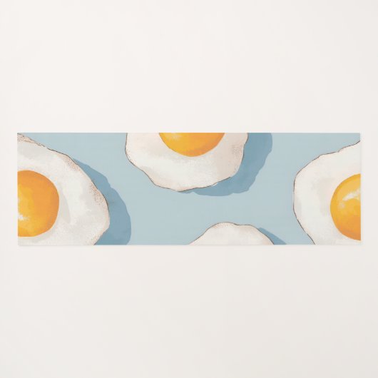 Persoonlijk Gebakken Eipatroon Pret Blauw Grappig Yogamat (Achterkant (horizontaal))