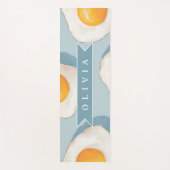 Persoonlijk Gebakken Eipatroon Pret Blauw Grappig Yogamat (Voorkant)