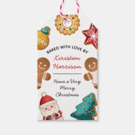 Persoonlijk Gebakken Met Liefde Gemberkoek Kerstmi Cadeaulabel