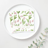 Persoonlijk Gebarsten Roze Tulp Papier Servet