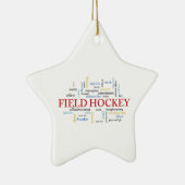 Persoonlijk, Gebied Hockey Coach Dank u in Woorden Keramisch Ornament (Rechts)