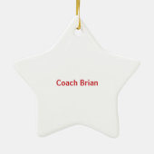 Persoonlijk, Gebied Hockey Coach Dank u in Woorden Keramisch Ornament (Achterkant)