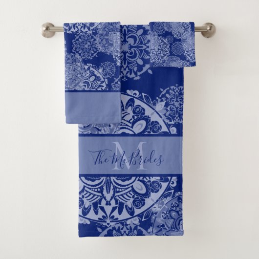 Persoonlijk Geblauwd Boho Stemming Mandalas Bad Handdoek (Insitu)