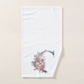 Persoonlijk Geblauwde Bloemige Monogram C Bad Handdoek (Handdoek)