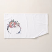 Persoonlijk Geblauwde Bloemige Monogram C Bad Handdoek (Handdoek)