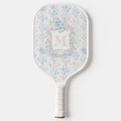 Persoonlijk gebloemd monogram pickleball-paddle pickleball paddle (Achterkant)