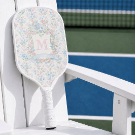 Persoonlijk gebloemd monogram pickleball-paddle pickleball paddle