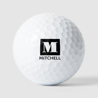 Persoonlijk gebold Initiaal Letter-monogram Golfballen